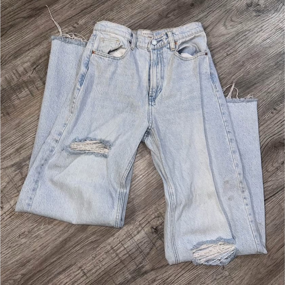 PacSun Blue Flare Wide Leg Jeans
